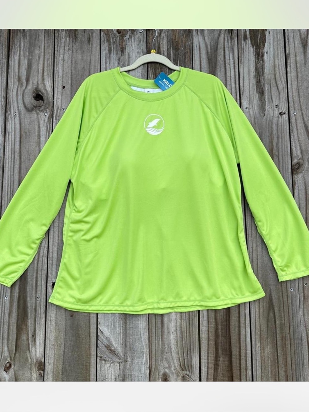 Bright Green Long Sleeve Rash Guard Women’s Plus Size 1X Beachwear Swim Summer